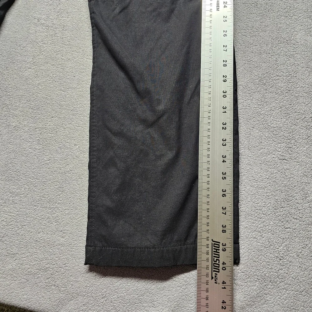 Eddie Bauer Tech Hiking Cargo Pants Mens 40x30 Black Fleece Lined Stretch Winter